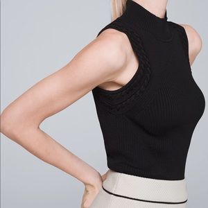 White House black market PETITE RIBBED SWEATER TAN